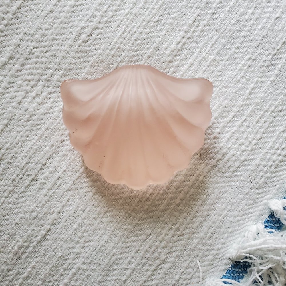 Trinkets box Glass Pink Shell Jewelry or anything